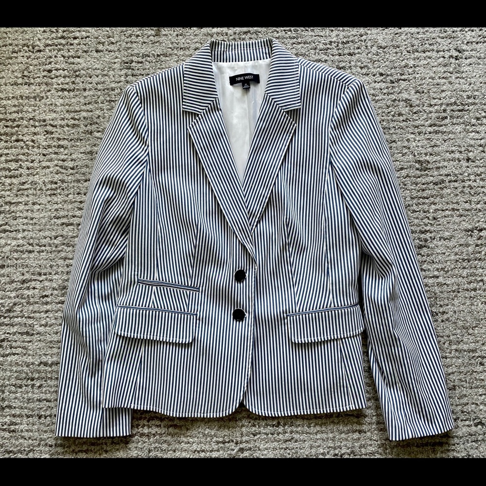 Nine West Summer Stripe Blazer/Jacket